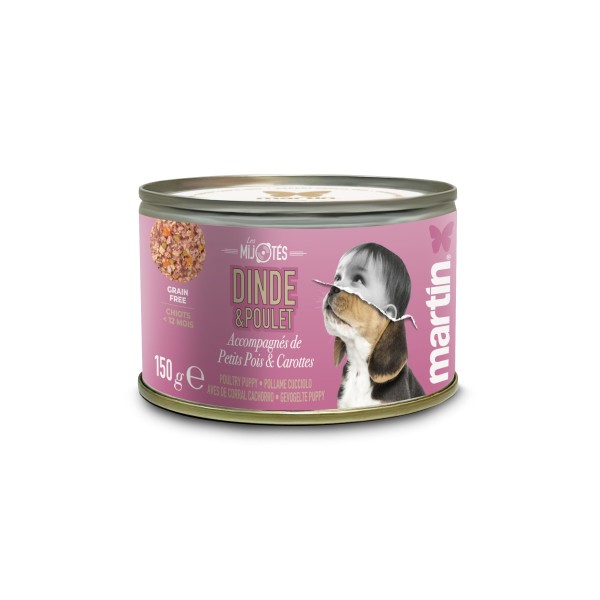 PATEE pour chiot Mijotés de dinde et poulet 150g x12 MARTIN FOOD MARTIN SELLIER-DOGFRENCHTOUCH