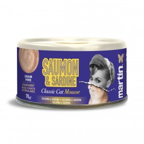 MOUSSE pour chat au saumon 70g x12 MARTIN FOOD CLASSIC MARTIN SELLIER-DOGFRENCHTOUCH