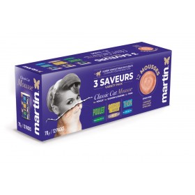 PATEE pour chat MOUSSE MULTIPACK 70gx12 MARTIN FOOD CLASSIC MARTIN SELLIER-DOGFRENCHTOUCH
