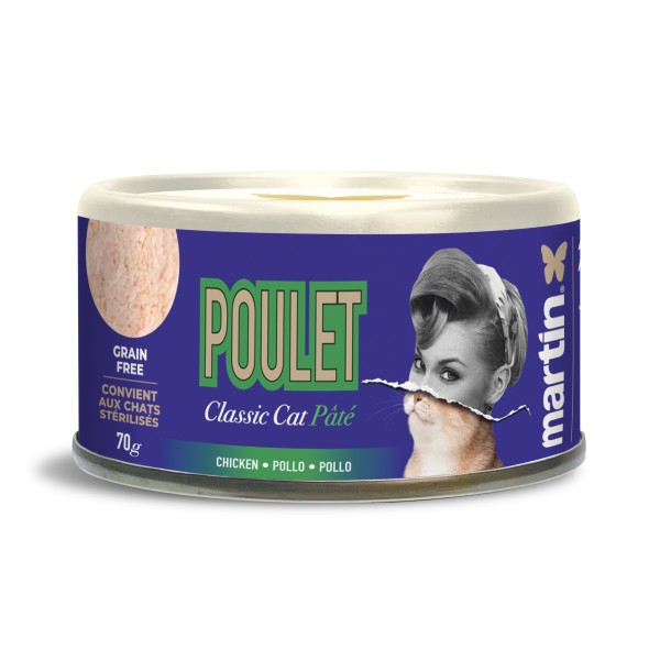 PATEE pour chat au poulet 70gx12 MARTIN FOOD CLASSIC MARTIN SELLIER-DOGFRENCHTOUCH