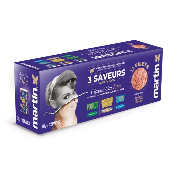 FILET pour chat MULTIPACK 70gx12 MARTIN FOOD CLASSIC MARTIN SELLIER-DOGFRENCHTOUCH