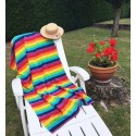 DRAP DE BAIN COULEUR ARC EN CIEL DOGFRENCHTOUCH