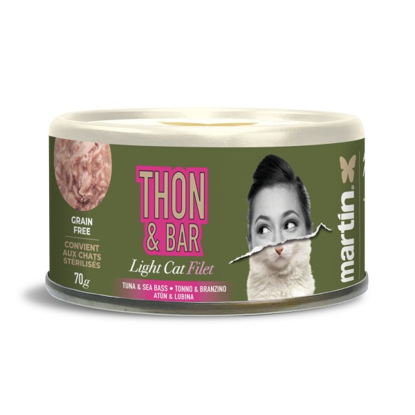 FILET pour chat au thon et bar 70gx12 MARTIN FOOD LIGHT MARTIN SELLIER-DOGFRENCHTOUCH