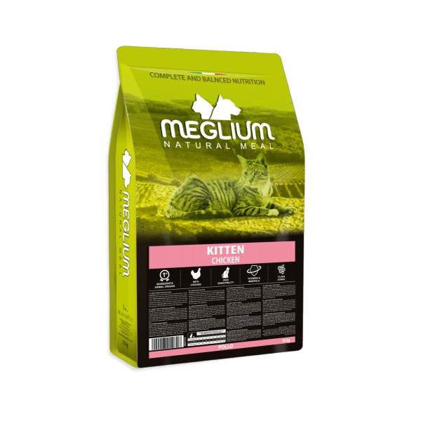 CROQUETTES pour chaton au POULET 10KG MEGLIUM-DOGFRENCHTOUCH
