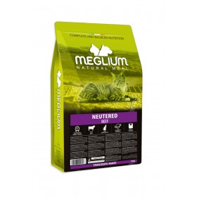 CROQUETTES pour chat stérilisé au BOEUF 10KG MEGLIUM-DOGFRENCHTOUCH