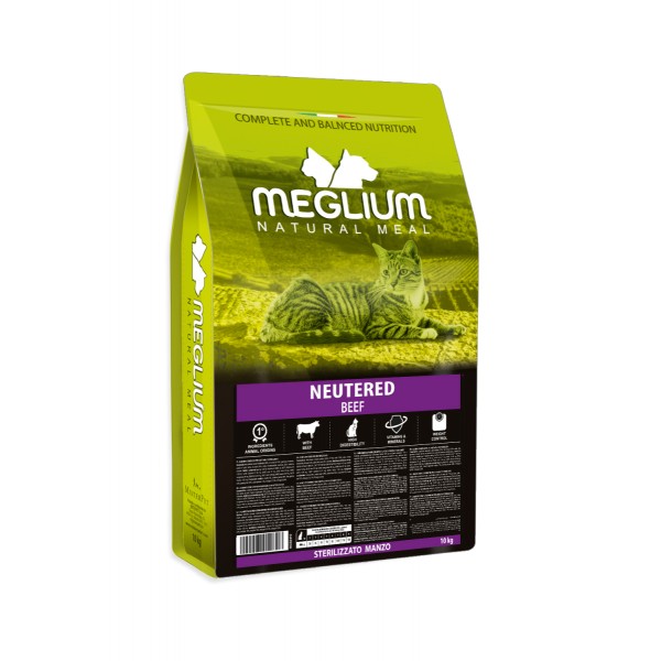 CROQUETTES pour chat stérilisé au BOEUF 10KG MEGLIUM-DOGFRENCHTOUCH
