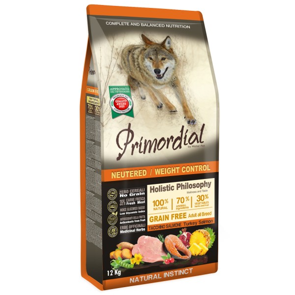 Croquettes pour chien STERILISE LIGHT DINDE & SAUMON PRIMORDIAL-DOGFRENCHTOUCH