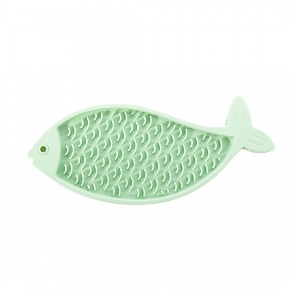 TAPIS DE LECHAGE pour chien et chat forme poisson couleur vert MARTIN SELLIER-DOGFRENCHTOUCH