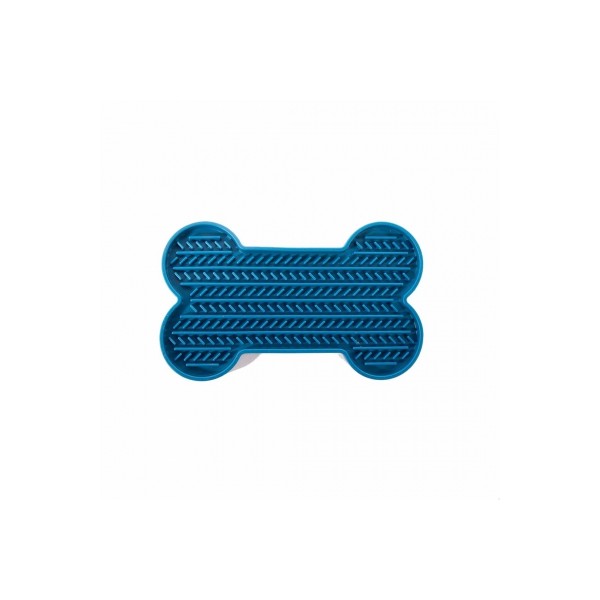TAPIS DE LECHAGE pour chien forme os couleur bleu MARTIN SELLIER-DOGFRENCHTOUCH