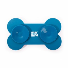 TAPIS DE LECHAGE pour chien forme os couleur bleu MARTIN SELLIER-DOGFRENCHTOUCH