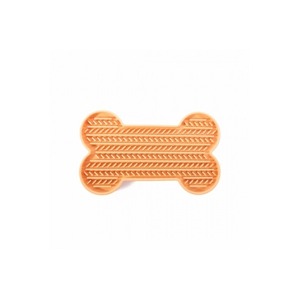 TAPIS DE LECHAGE pour chien forme os couleur jaune MARTIN SELLIER-DOGFRENCHTOUCH
