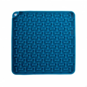 TAPIS DE LECHAGE pour chien CARRE couleur bleu MARTIN SELLIER-DOGFRENCHTOUCH