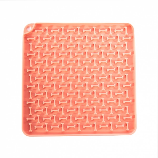 TAPIS DE LECHAGE pour chien CARRE couleur rose MARTIN SELLIER-DOGFRENCHTOUCH