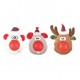 Lot de 3 peluches de Noël avec balle sonore pour chien FLAMINGO