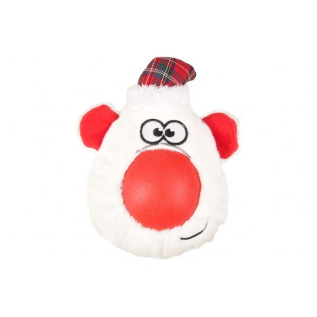 Lot de 3 peluches de Noël avec balle sonore pour chien FLAMINGO
