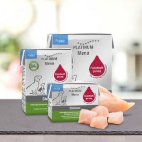 PATEE pour chien LOT DE 12 MENU au poulet PLATINUM-DOGFRENCHTOUCH