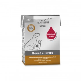 PATEE pour chien LOT DE 12 MENU au porc ibérique et dinde PLATINUM-DOGFRENCHTOUCH