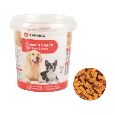 Seau de biscuits pour chien au poulet Delisnacks FLAMINGO