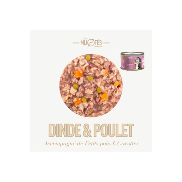 PATEE pour chiot Mijotés de dinde et poulet 150g x12 MARTIN FOOD MARTIN SELLIER-DOGFRENCHTOUCH