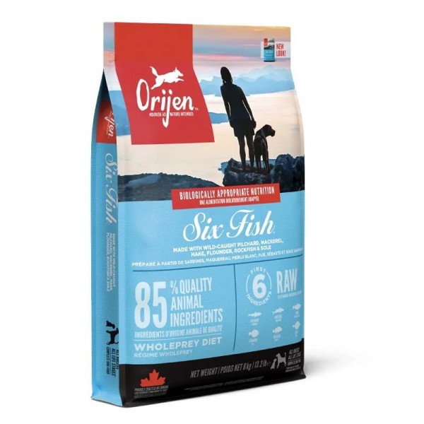 CROQUETTES pour chien DOG SIX FISH ORIJEN-DOGFRENCHTOUCH