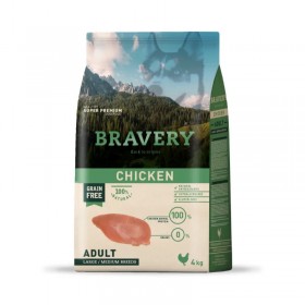 CROQUETTES pour chien MED-LARGE ADULT CHICKEN BRAVERY