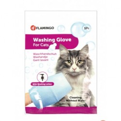 Gant de lavage sans eau pour chats FLAMINGO
