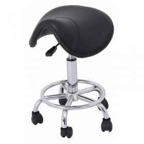 SIEGE ROULETTES TABOURET CONFORT couleur noir VIVOG-DOGFRENCHTOUCH