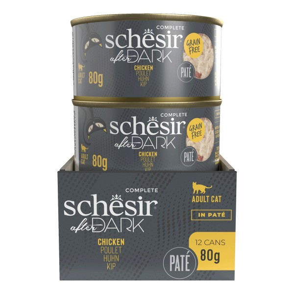 PATEE pour chat SCHESIR AFTER DARK au poulet LOT 12x80g SCHESIR-DOGFRENCHTOUCH