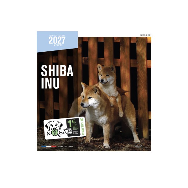 CALENDRIER chien 2027 SHIBA INU MARTIN SELLIER-DOGFRENCHTOUCH