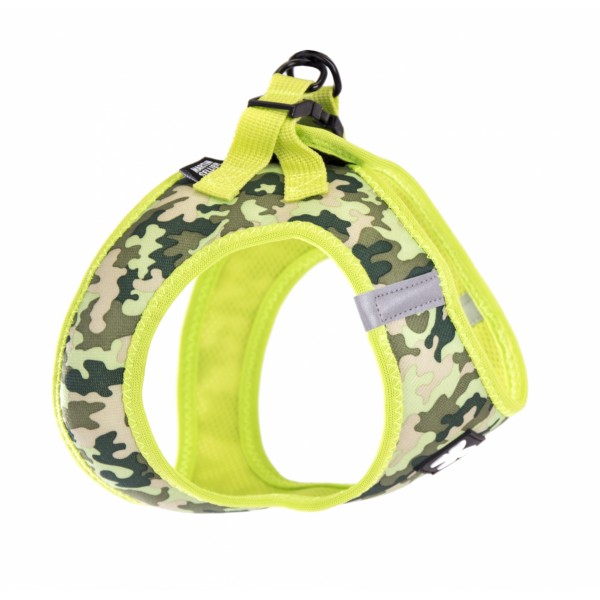 HARNAIS MESH pour chien ou chat Camouflage couleur Vert Citron MARTIN SELLIER-DOGFRENCHTOUCH