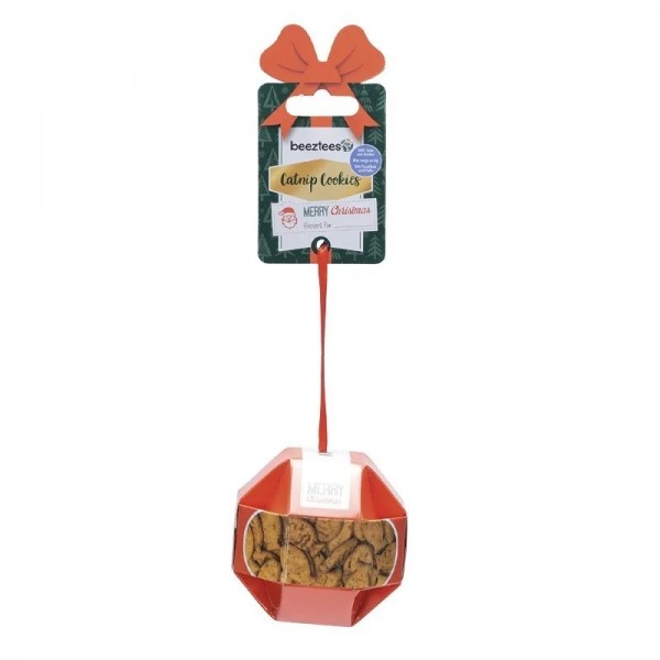 FRIANDISES pour chat BOULE DE NOEL CATNIP COOKIES poulet/thon BEEZTEES-DOGFRENCHTOUCH