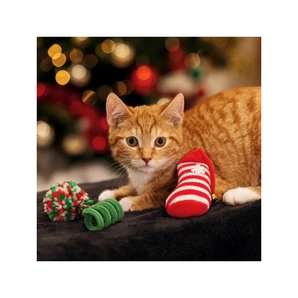 JOUETS pour chat LOT DE 3 PIECES DE NOEL BEEZTEES-DOGFRENCHTOUCH