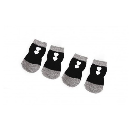 Chaussettes antiglisses noires pour chien CAMON