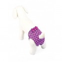 Culotte hygiène fantaisie mauve à pois blancs pour chien CAMON