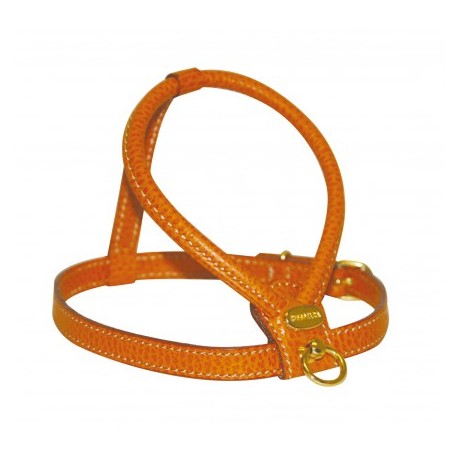 Harnais cuir de veau souple couleur saumon pour chiens CAMON