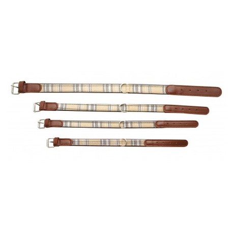 COLLIER CUIR DE VEAU pour chien couleur ECOSSAIS CAMON-DOGFRENCHTOUCH