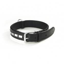 Collier en cuir TEXAS noir pour chien CAMON