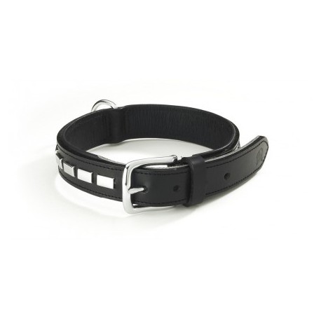 Collier en cuir TEXAS noir pour chien CAMON