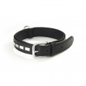 Collier en cuir TEXAS noir pour chien CAMON
