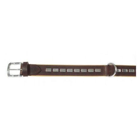 Collier en cuir Texas marron CAMON