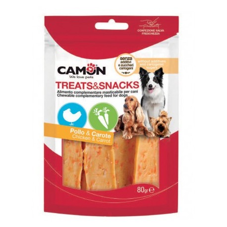 Friandises chien poulet et carottes 80 g CAMON