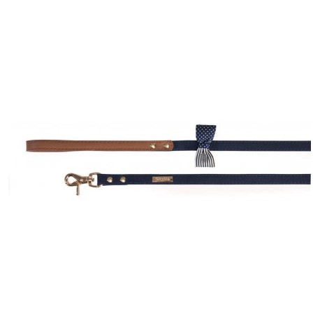 Laisse cuir et noeud papillon pour chien CAMON