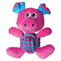 Cochon rose Kong Weave Knots pour chien