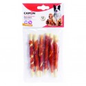 Sticks en peau de buffle enrobés de lamelles de canard pour chien CAMON