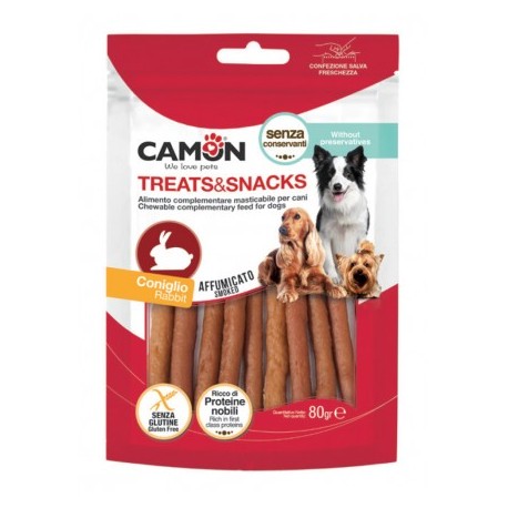 Bâtonnets fumés au lapin pour chien CAMON