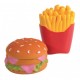 Lot de 2 jouets latex sonores Burger & Frites pour chiens CAMON