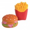 Lot de 2 jouets latex sonores Burger & Frites pour chien CAMON