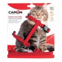 Harnais grand chat nylon + sa laisse assortie CAMON