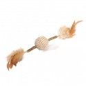 JOUET pour chat STICK MATATABI avec plumes + balle en jute CAMON