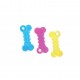 Jouet Os fluo de 10 cm en caoutchouc TPR pour chien et chiot FLAMINGO